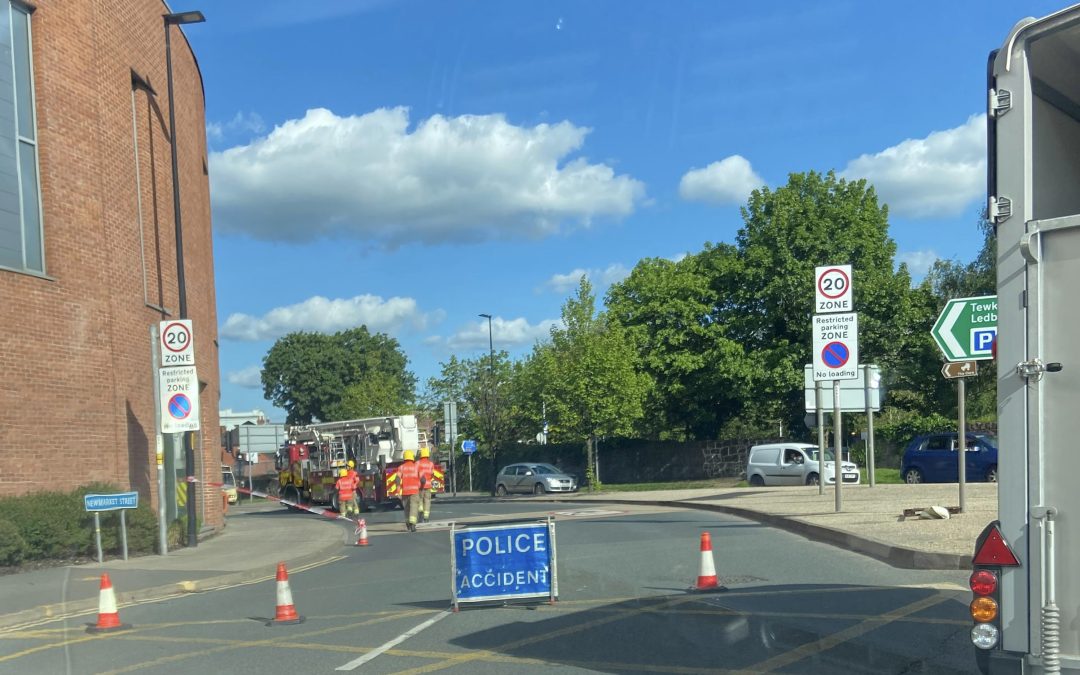 NEWS | Emergency services responding to an incident at the Old Market in Hereford this afternoon