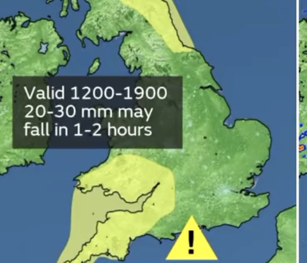 WEATHER WARNING | Met Office issues weather warning for Herefordshire with more than an inch of rain possible in an hour in some places 
