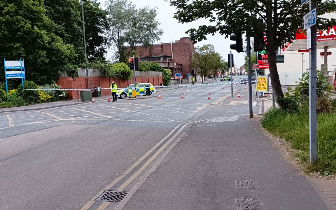 NEWS | Police cordon in place on Commercial Road in Hereford this morning as West Mercia Police respond to incident 