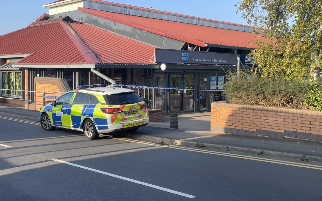 LATEST | Hereford supermarket remains cordoned off this lunchtime as investigation into a burglary overnight takes place 