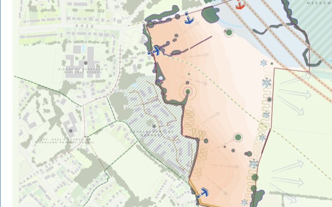 REVEALED | Emerging Masterplan made public for plans to build up to 350 homes in the Tupsley area on the outskirts of Hereford 