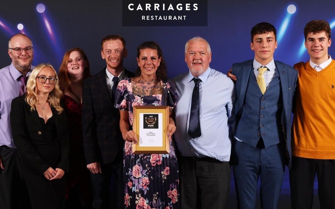 FEATURED | Carriages Restaurant named as ‘Best Restaurant in England’ at the England Business Awards 