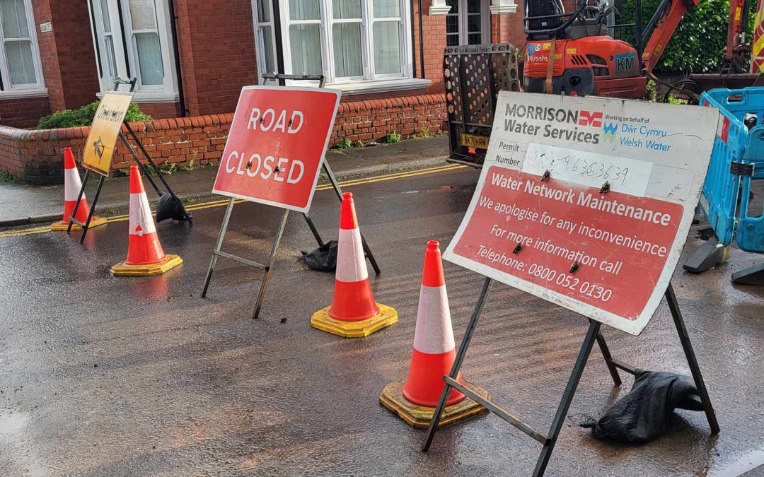 NEWS | A residential street in Hereford is closed in both directions due to a burst water pipe this afternoon