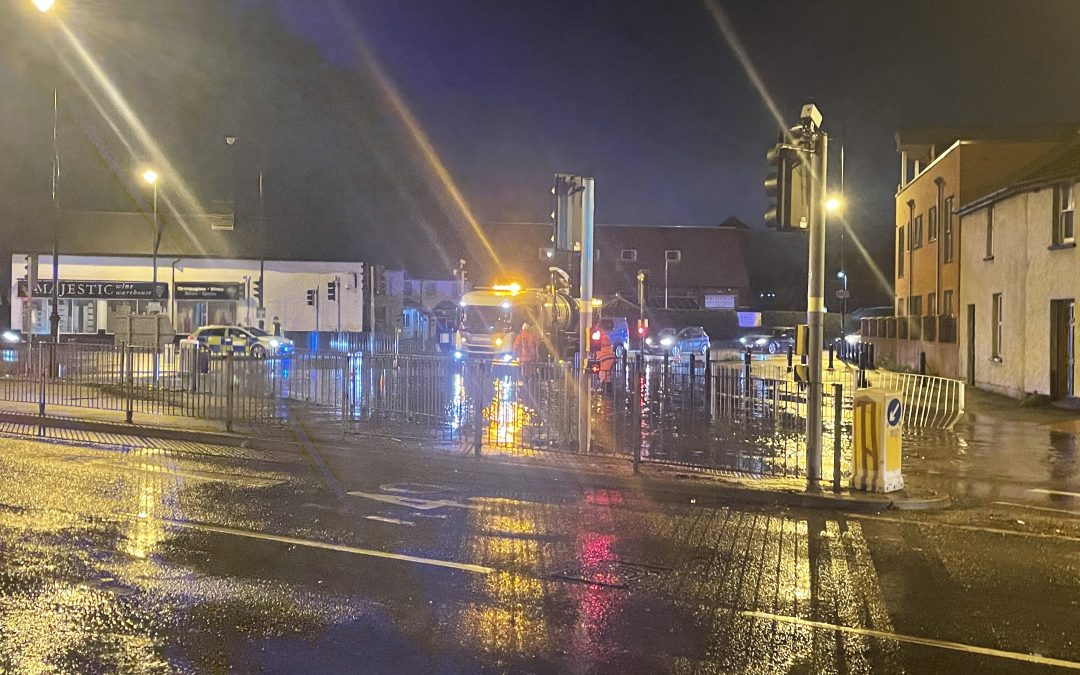 BREAKING | Asda Roundabout in Hereford partially closed due to flooding this morning 