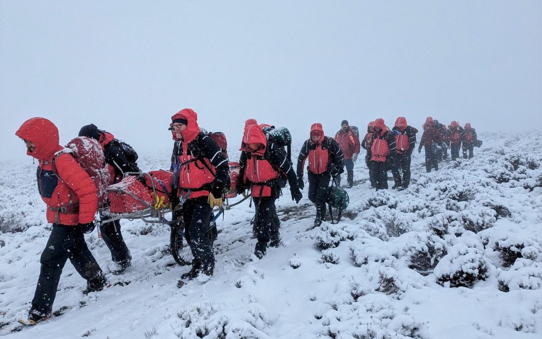NEWS | Emergency services and volunteers help to rescue a casualty in challenging weather conditions 