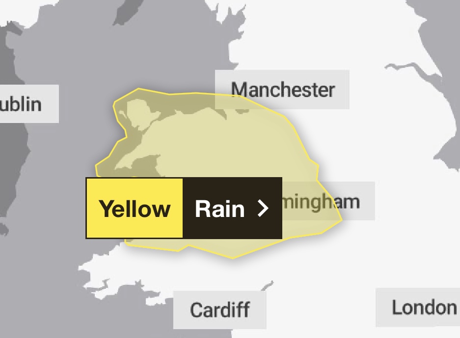 WEATHER WARNING | Met Office issues weather warning for parts of Herefordshire, The Midlands and Wales with heavy rain and flooding possible 