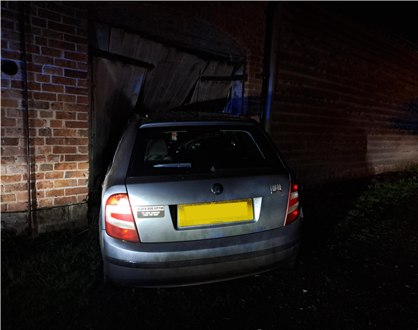 NEWS | Motorist arrested on suspicion of drink driving after leaving the scene when their vehicle collided with a house 