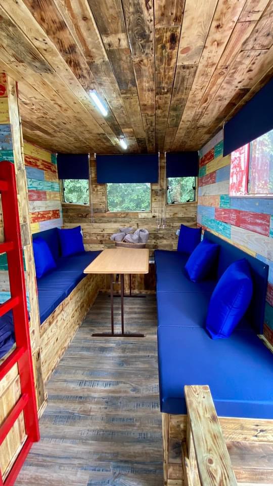 FEATURED | Your chance to book a stay in a six person pod fire engine in Herefordshire with outdoor kitchen area, phone chargers and access to showers 