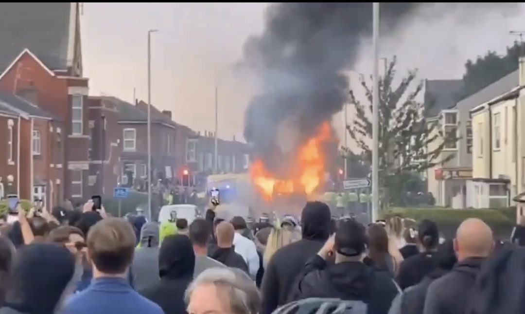 UK NEWS | Police officers seriously injured with police dogs also hurt following a night of violent disorder in Southport where bricks were thrown at a mosque, a local convenience store was damaged and members of public had their cars set on fire