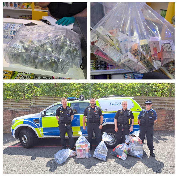NEWS | Illegal vapes and counterfeit cigarettes worth an estimated total of £8,500 were seized from a Malvern store on Wednesday
