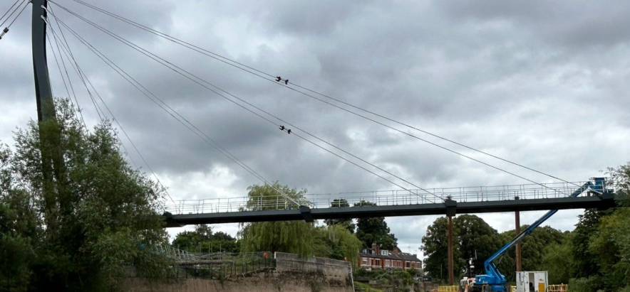 NEWS | The final 12 tonne section of Worcester’s new walking and cycling bridge over the River Severn was lifted into place earlier this month