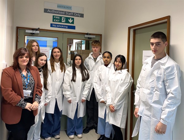 NEWS | Young people take part in Hereford County Hospital laboratory tour to mark National Pathology Week 