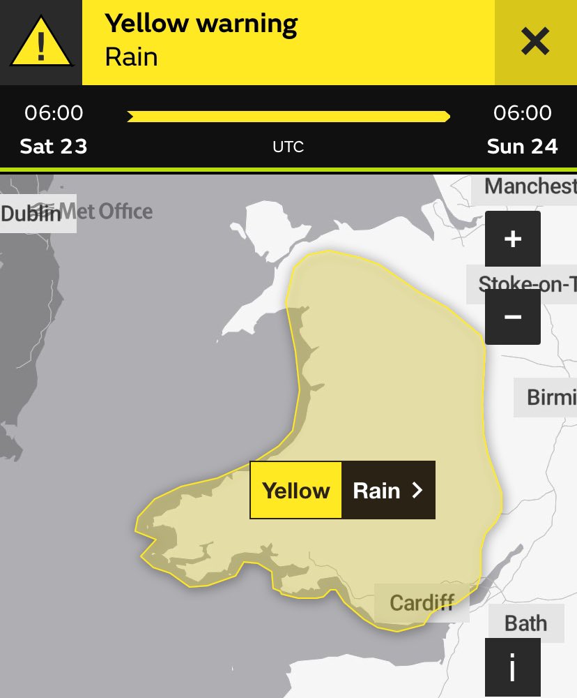 WEATHER WARNING | 50-150mm of rain forecast across Herefordshire and parts of Wales on Saturday