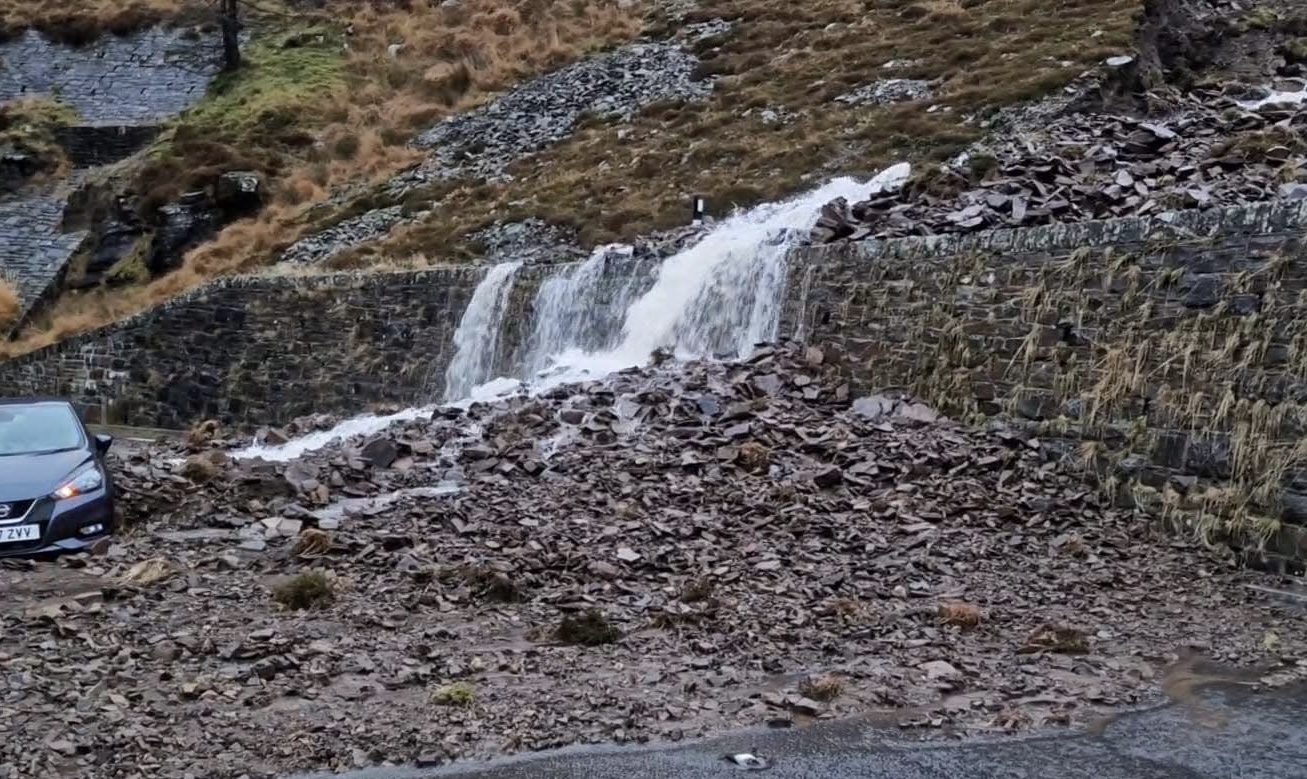 NEWS | Fire crews responding to a significant landslide as Storm Bert brings heavy rain and flooding 