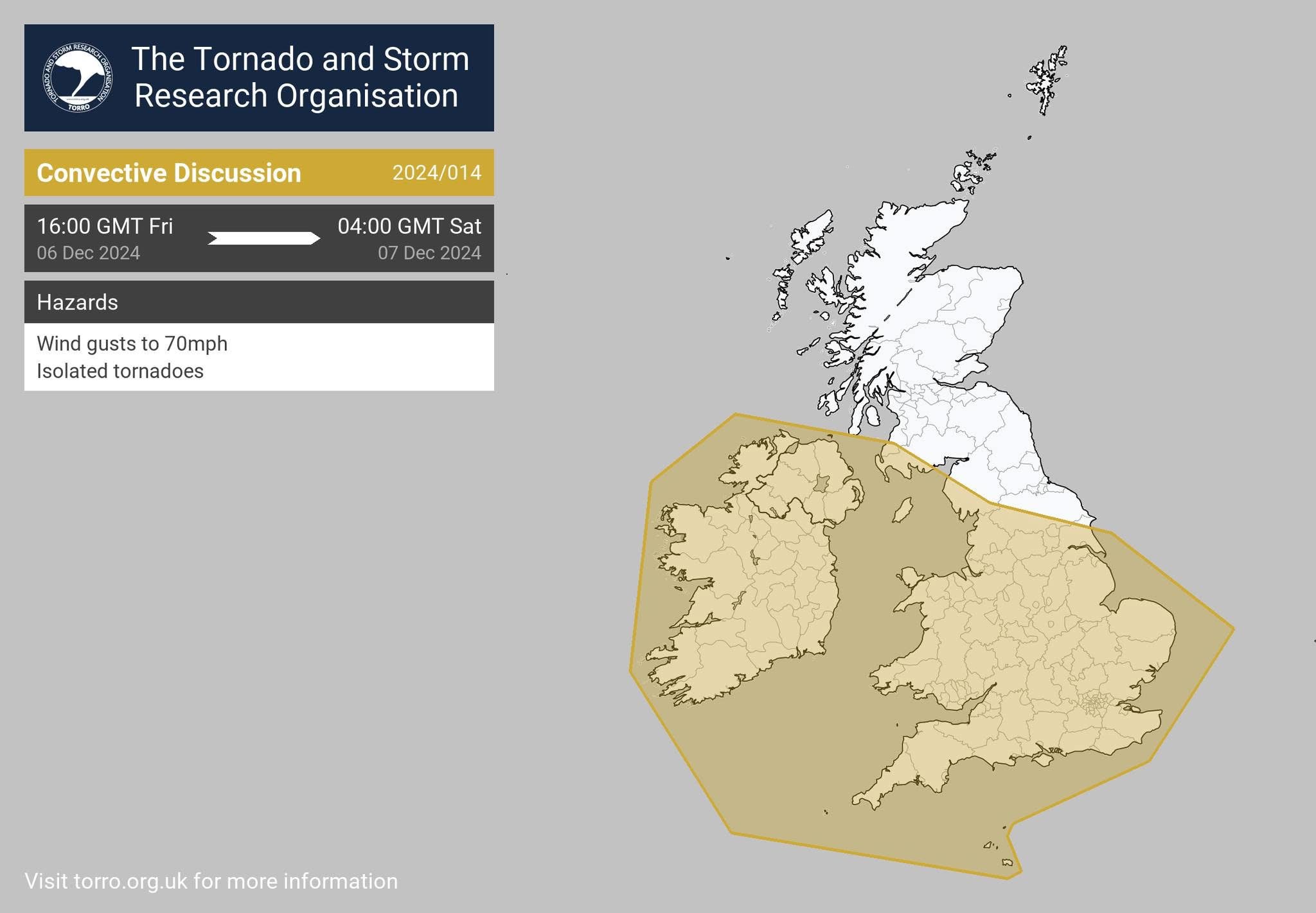 BREAKING NEWS | Tornado warning issued for Herefordshire with torrential downpours and wind damage likely overnight 