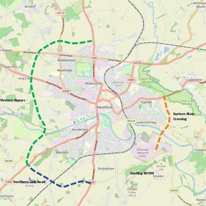 REVEALED | Herefordshire Council has revealed ambitious plans to push ahead with phase one of the Western Bypass of Hereford