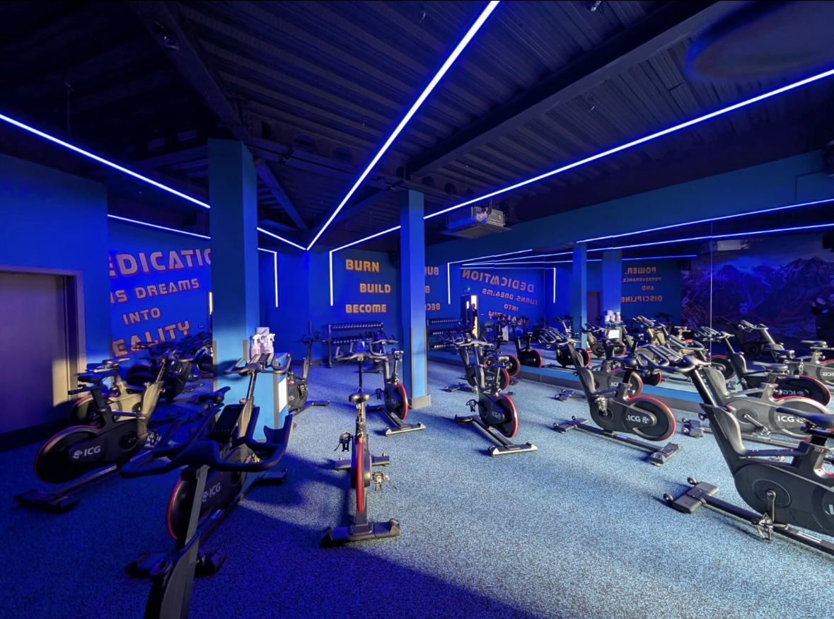 FEATURED | Exciting Transformation: New Spin Class Room completed at The Royal National College for the Blind with high-quality lighting and sockets from Goodridge Electrical Contractors Ltd