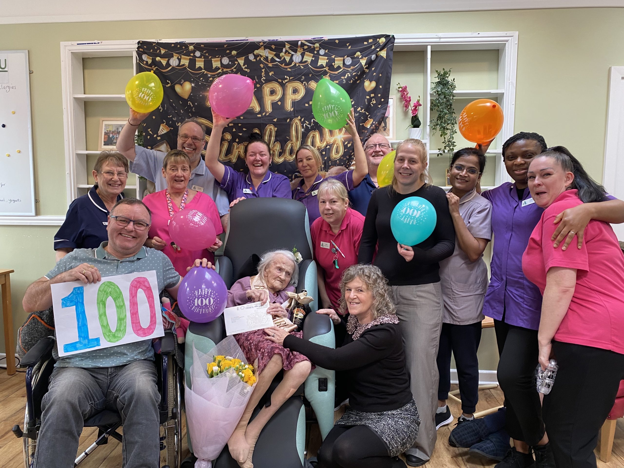 HAPPY BIRTHDAY | Joan – a cherished resident at Broomy Hill Nursing Home in Hereford recently celebrated her 100th birthday with a special gathering of family and friends