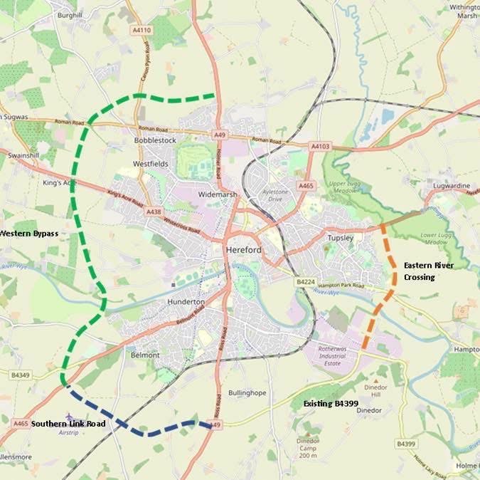 NEWS | Herefordshire Council set to spend £1.79 million on Phase 1 and 2 Consultancy Support for the proposed Western Bypass of Hereford