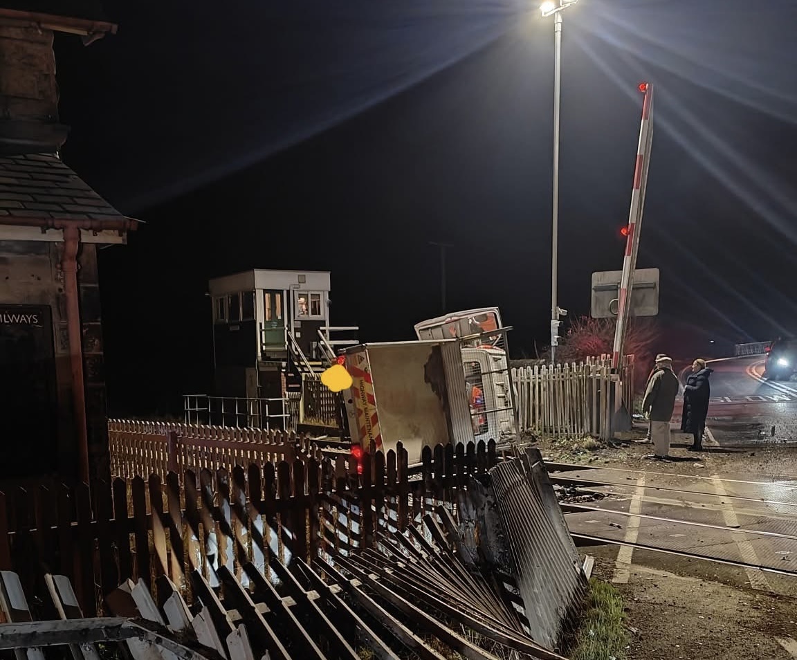 BREAKING | Emergency services called to an incident where a vehicle has ended up on the railway line at a level crossing 