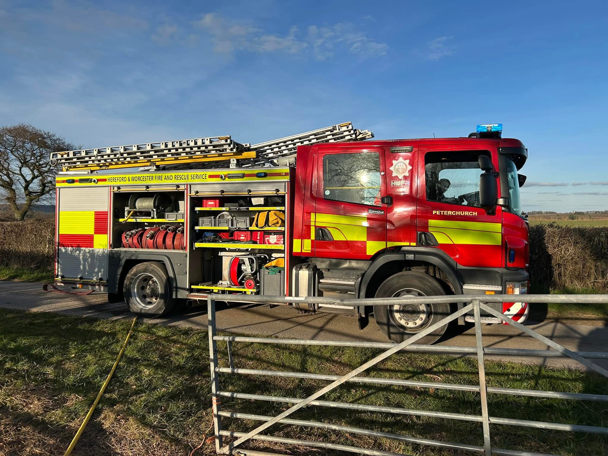 NEWS | Hereford & Worcester Fire and Rescue Service crew called to a fire near the River Wye in Herefordshire