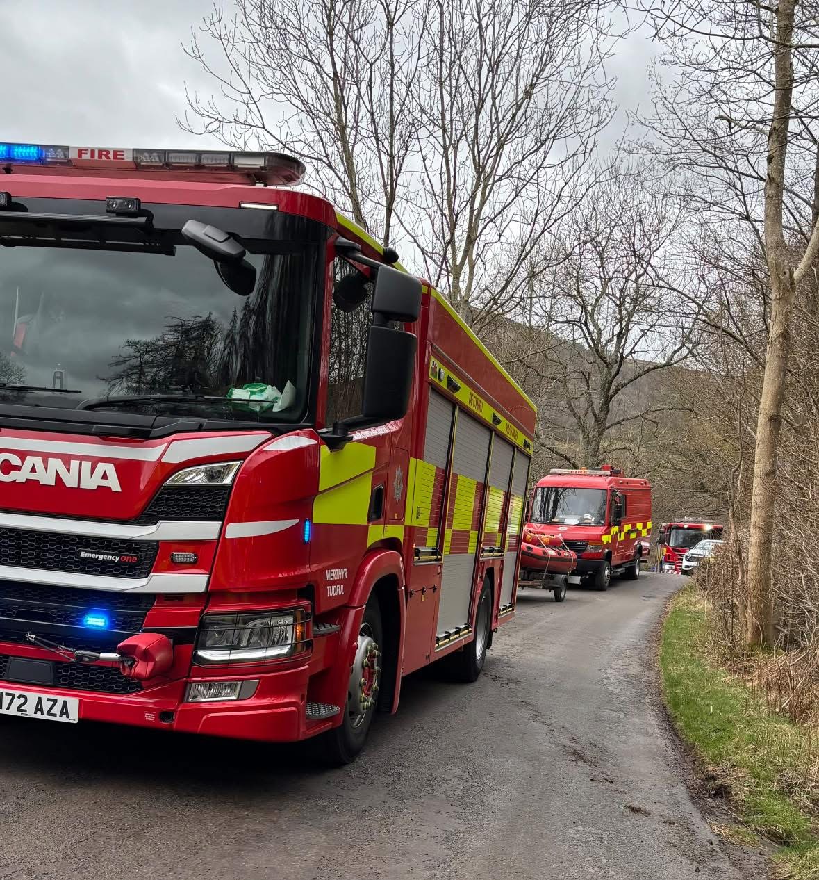 BREAKING | Several fire crews called after a car left the road and ended up in water