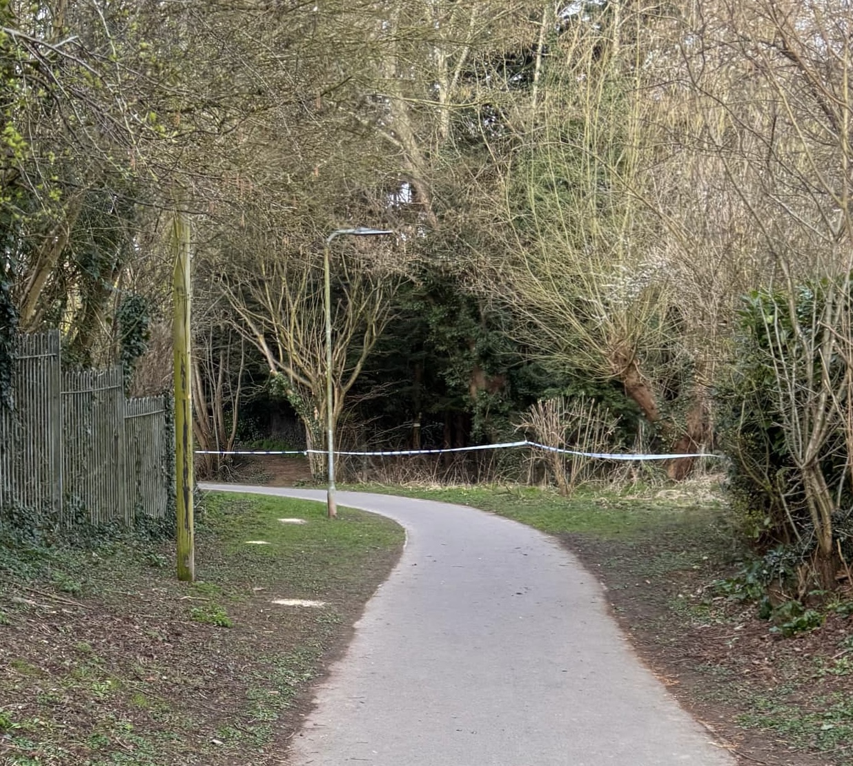 BREAKING NEWS | Police cordon in place on path next to the River Wye in Hereford this morning 