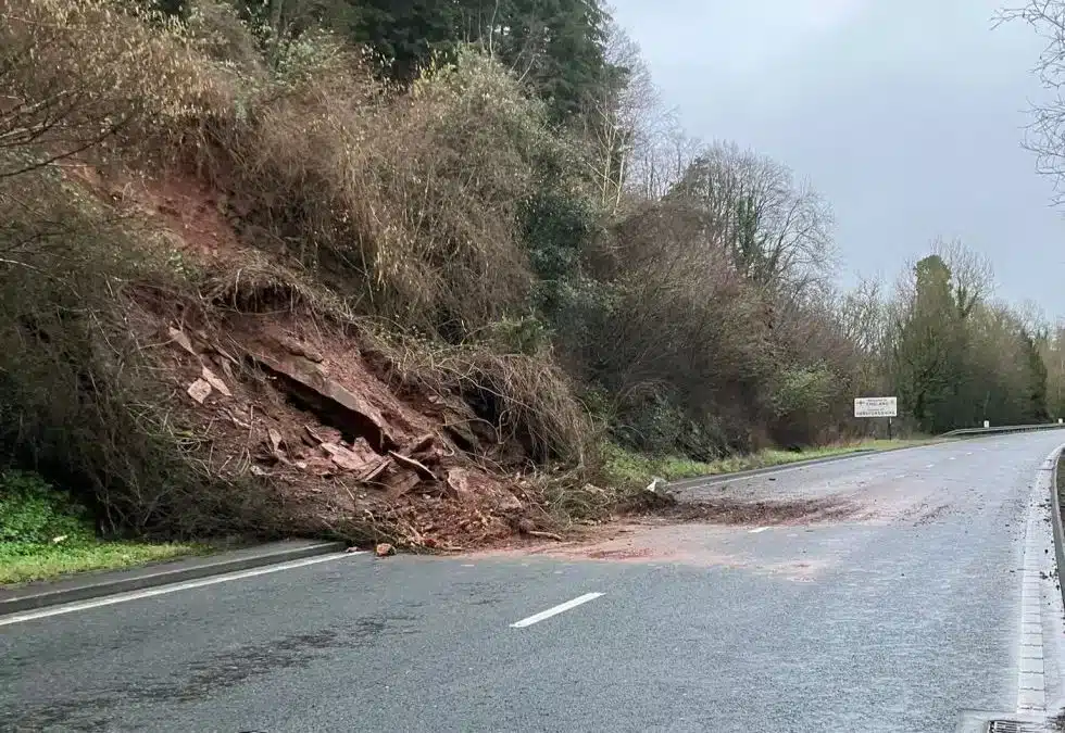 BREAKING | National Highways now expect work to prevent further rockfalls on the A40 on the Herefordshire / Wales border to extend into 2026