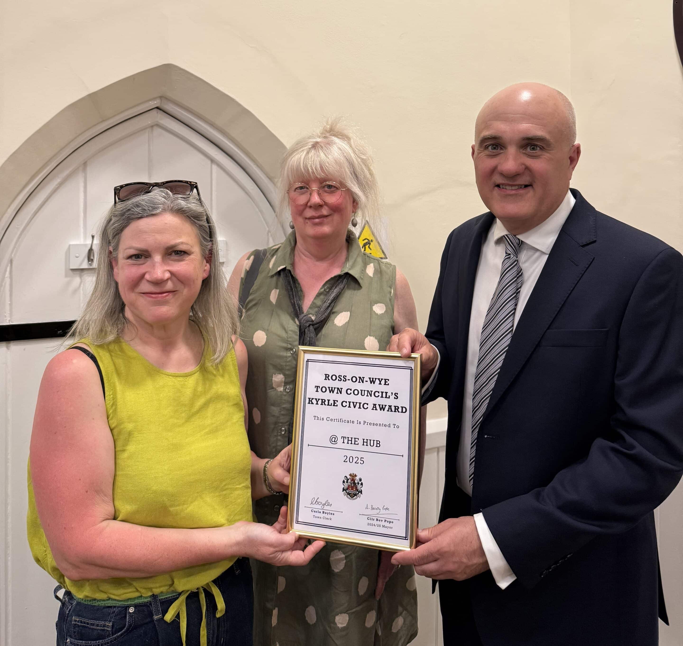NEWS | Ross-on-Wye Town Council is proud to honour the valuable efforts of community members with the Kyrle Civic Award