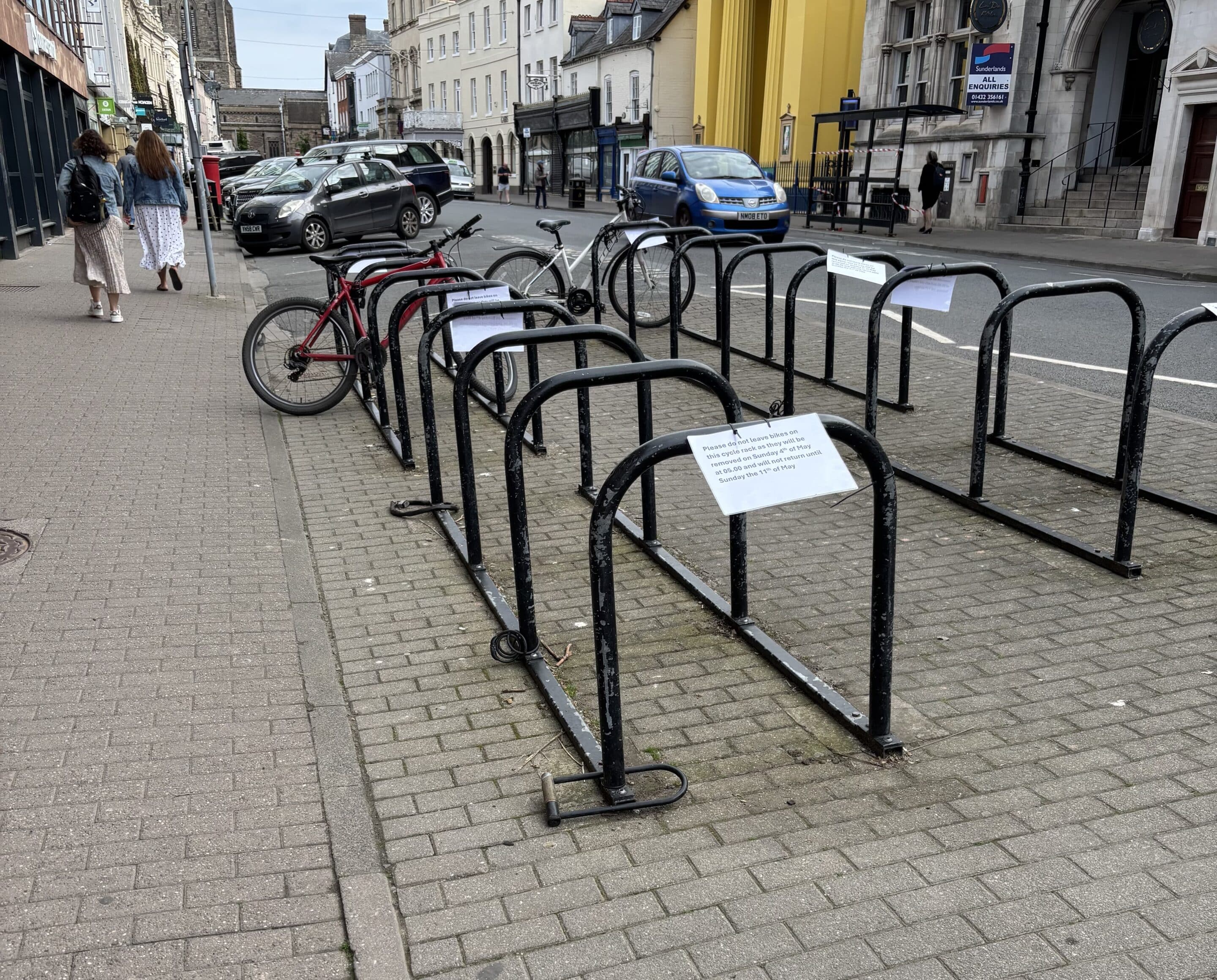NEWS | Important notice for cyclists who use cycle racks in Broad Street in Hereford