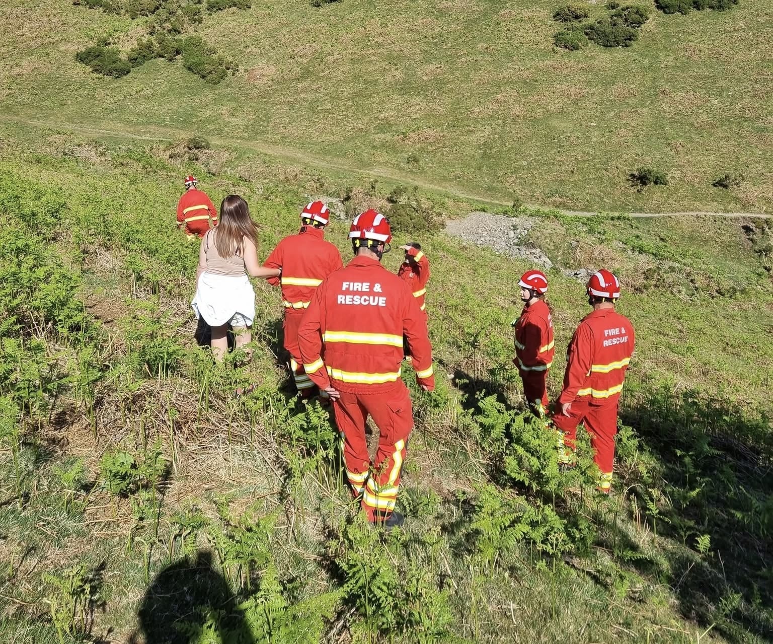 NEWS | Fire & Rescue Service crews called to help rescue a young female who had got stuck on a rock face