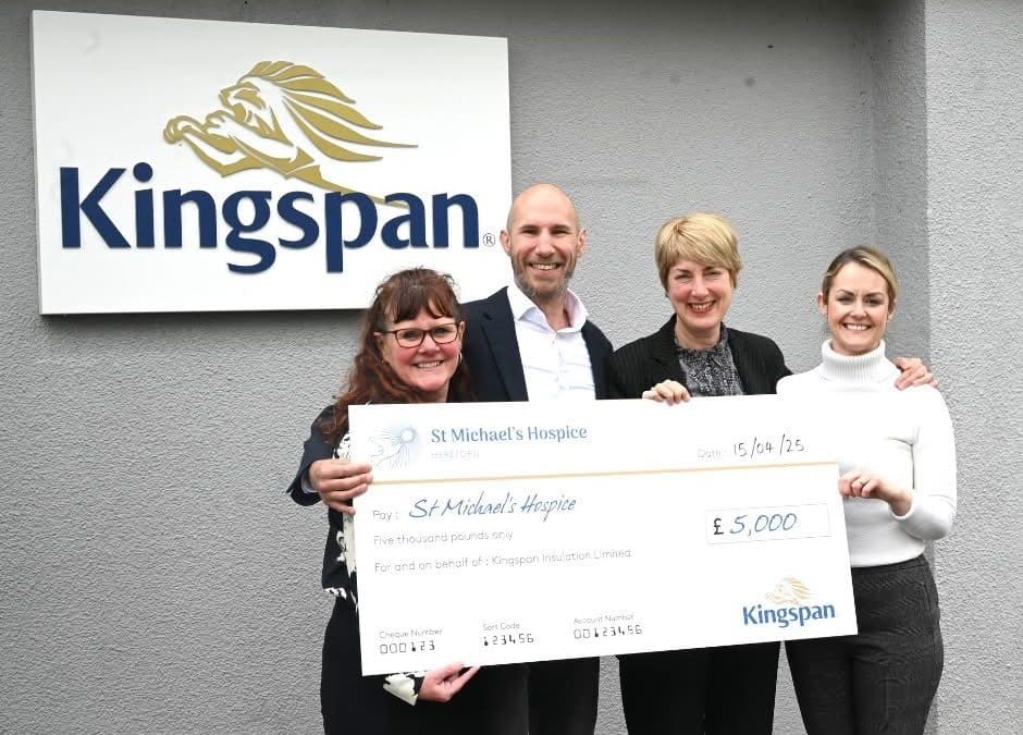 COMMUNITY | Kingspan donates £5,000 to St Michael’s Hospice in honour of brave employee Mark Radon