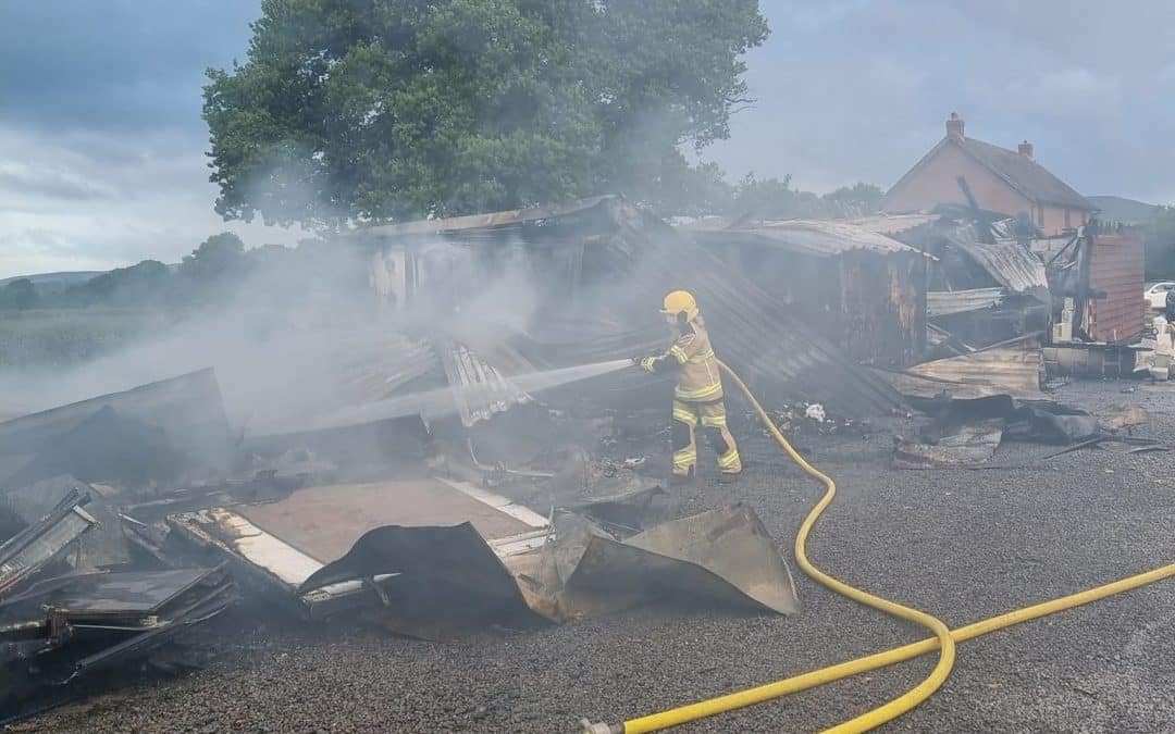 INCIDENT | Several fire crews called to a large fire at a farm shop and local butchers in the early hours of this morning