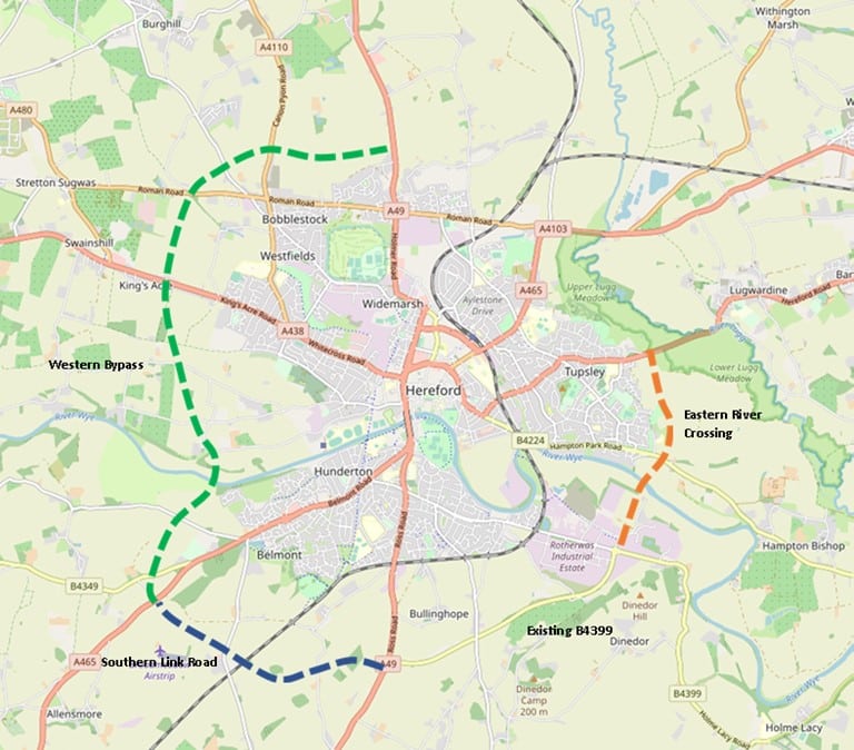 BREAKING | Government announces £35 million tender for Phase 1 of the Western Bypass of Hereford