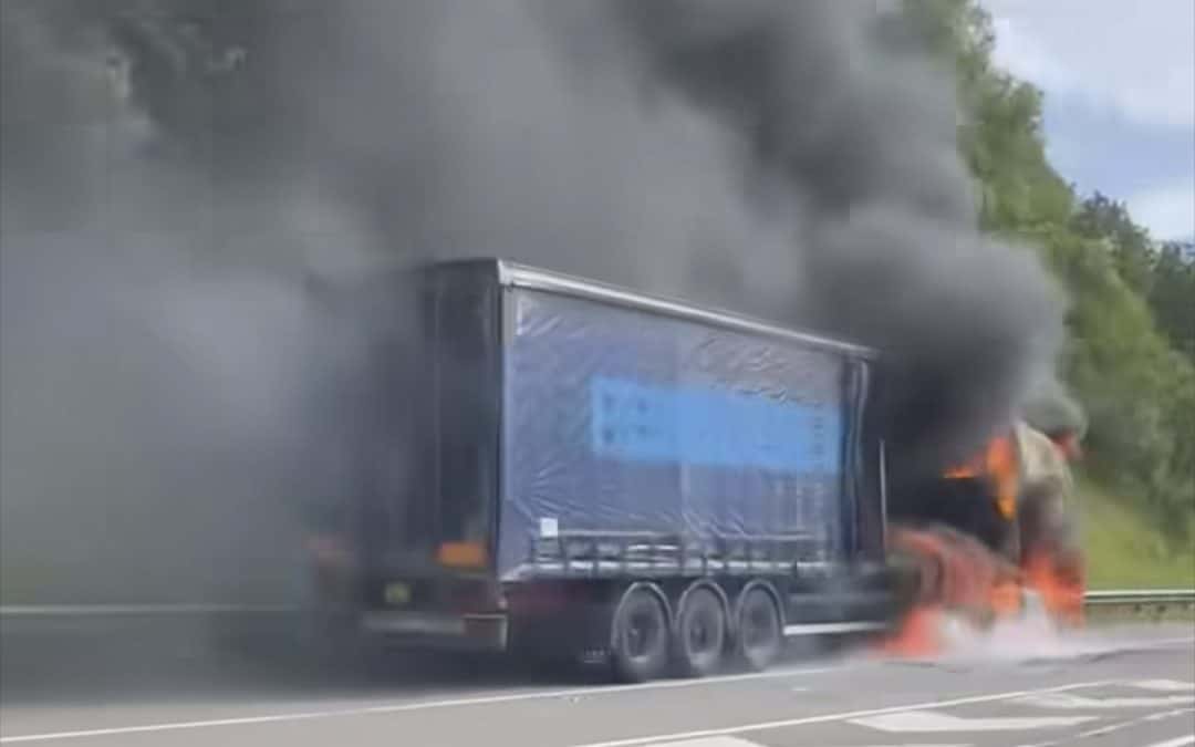 NEWS | Emergency services called to a lorry fire on a major route this evening