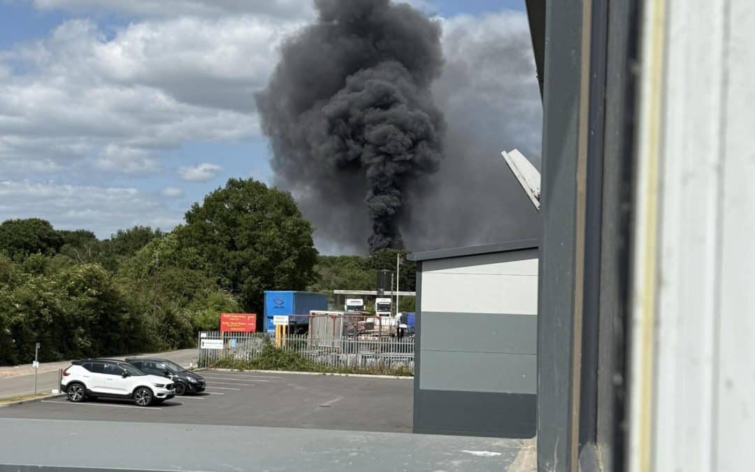 BREAKING | Emergency services responding to a serious fire in the Rotherwas area of Hereford this afternoon