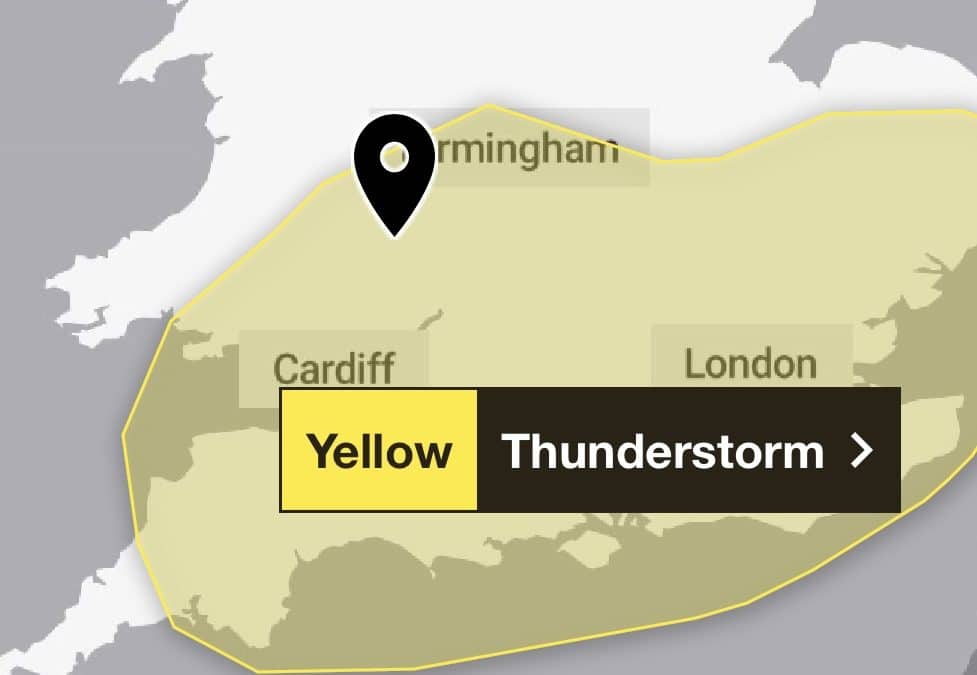 WEATHER WARNING | The Met Office has issued a weather warning for thunderstorms in Herefordshire on Saturday