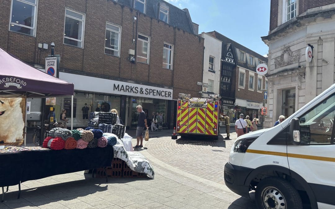 BREAKING NEWS | Reports of a fire at Marks and Spencer in Hereford this afternoon 