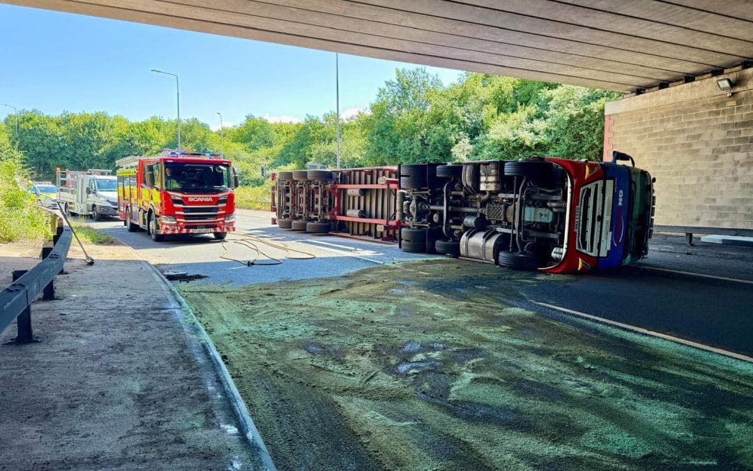 NEWS | Significant delays on a major route this afternoon due to an overturned lorry