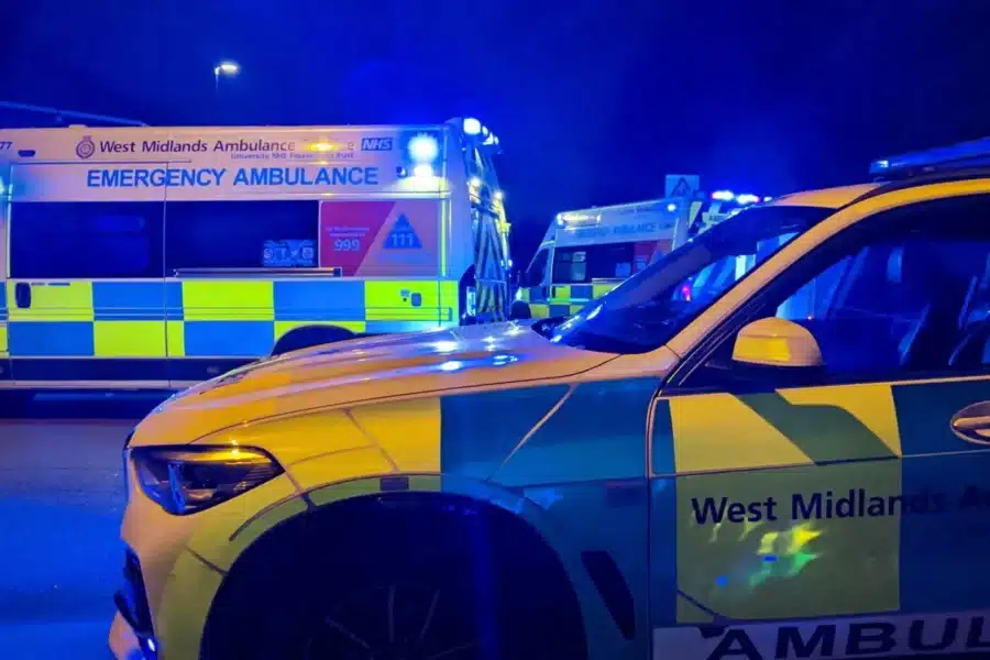 BREAKING NEWS | A woman has died and a man has been treated and taken to hospital following a collision involving a motorbike and two cars last night