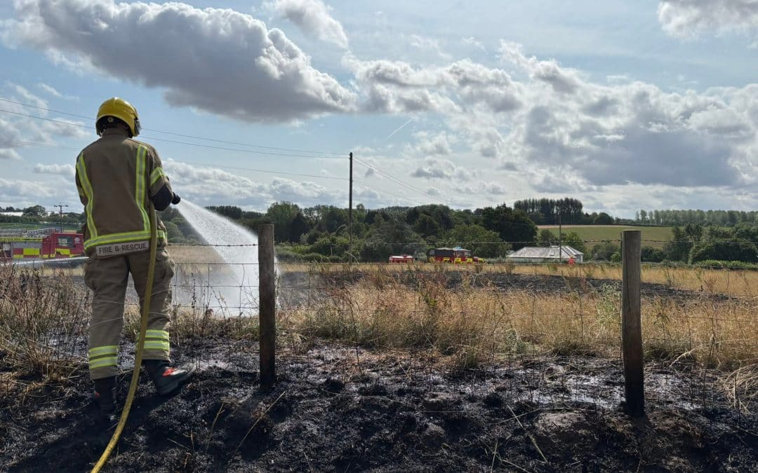 BREAKING | Hereford & Worcester Fire and Rescue Service crews called to a grass fire in Herefordshire