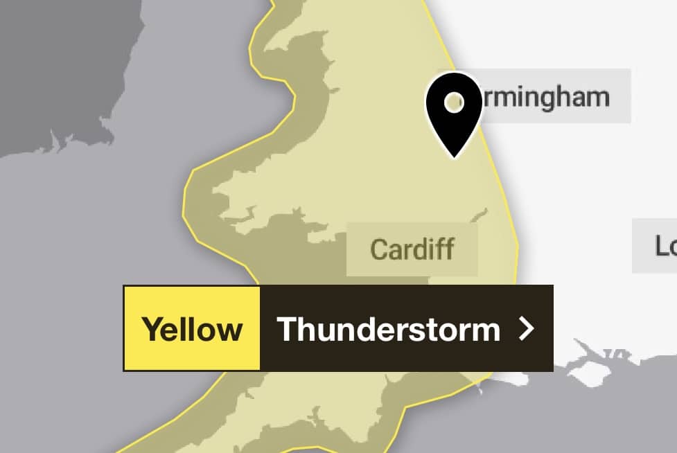 WEATHER WARNING | The Met Office has issued a weather warning for heavy downpours across Herefordshire today (Sunday)