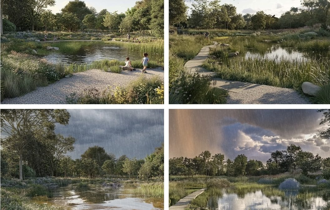 NEWS | New wetland scheme at Merton Meadow to address flooding and bring nature into the city with a public space for residents and visitors to enjoy