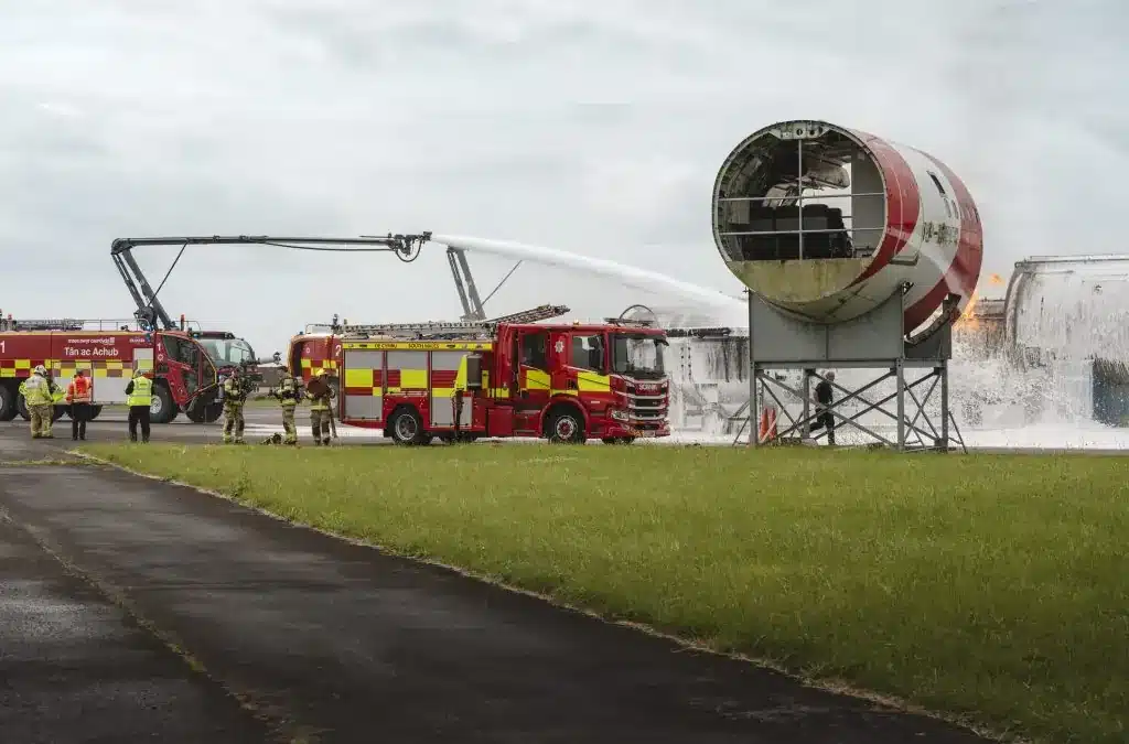 NEWS | Multi-agency training exercise takes place with scenario simulating a plane landing with a fire onboard