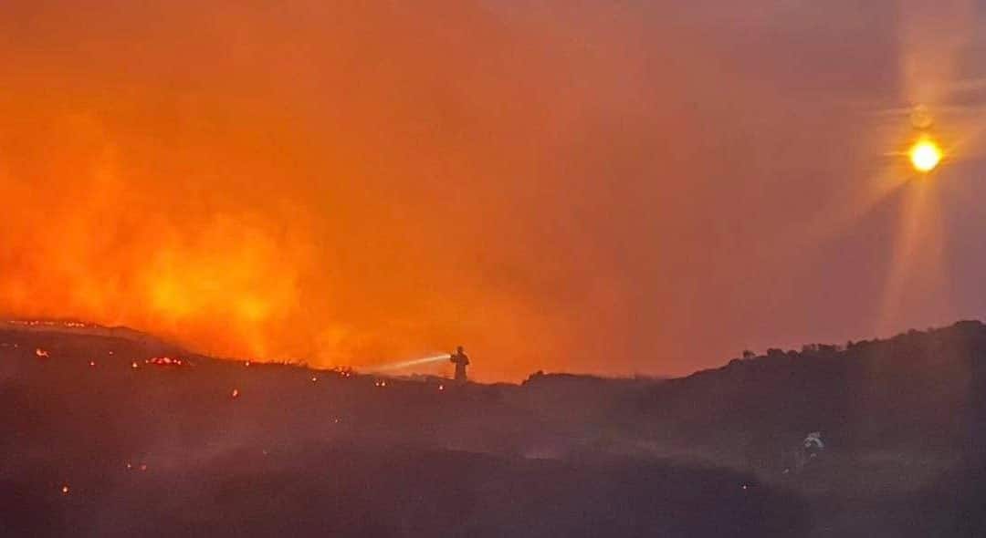 LATEST | Several fire crews responding to a large wildfire this lunchtime