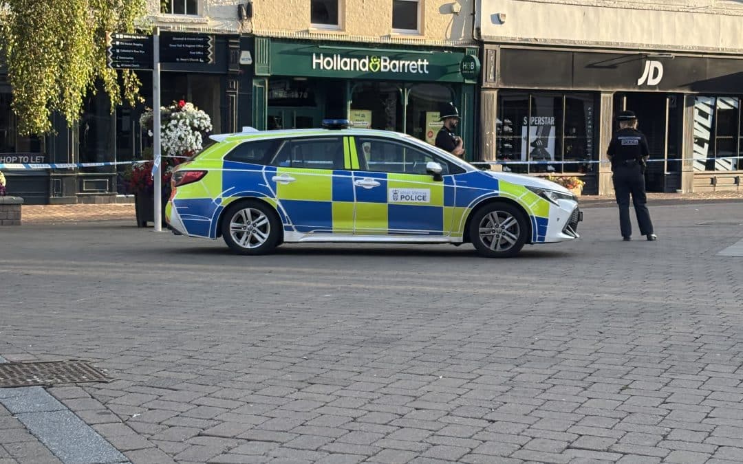 BREAKING | Police cordon remains in place in Hereford city centre this morning following incident overnight 