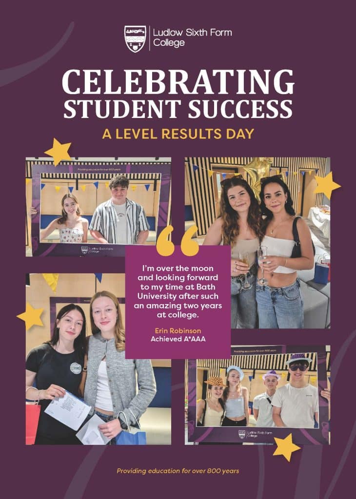 NEWS | A Levels: Ludlow Sixth Form College Students Celebrate ...
