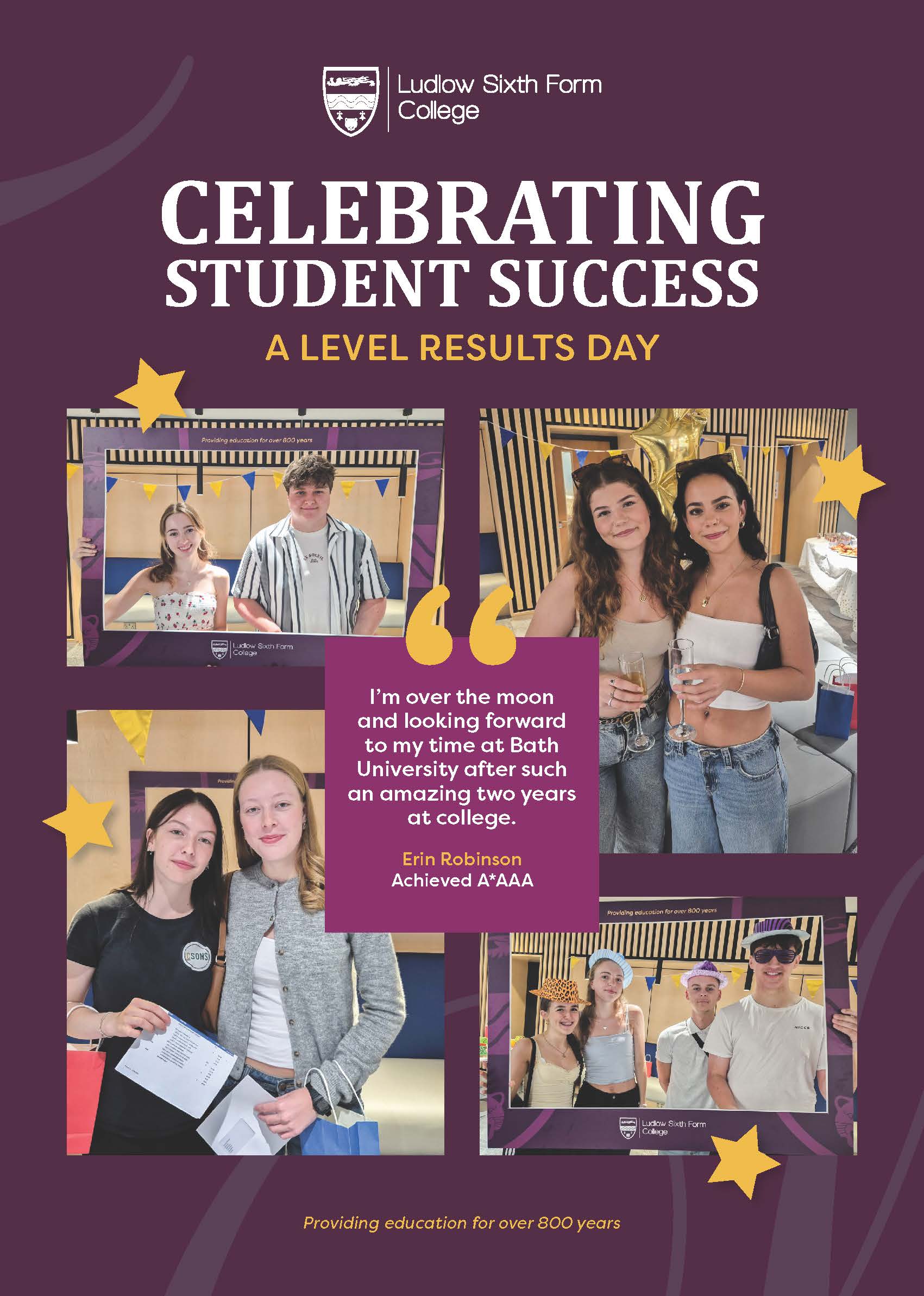 NEWS | A Levels: Ludlow Sixth Form College Students Celebrate